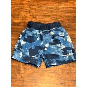 Carhartt Boys Camo Mesh-Lined Shorts 12M Blue Elastic Waist Durable Lightweight